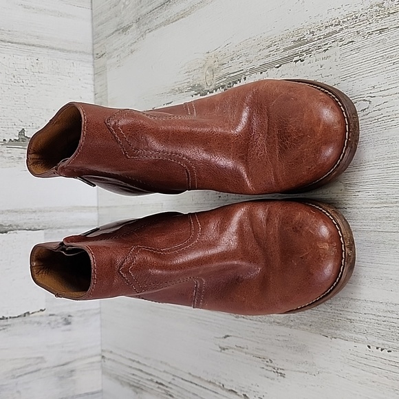 Madewell 1937 Winston Boot Western Style Ankle Bootie boot Size 10 Brown Leather - Picture 2 of 14